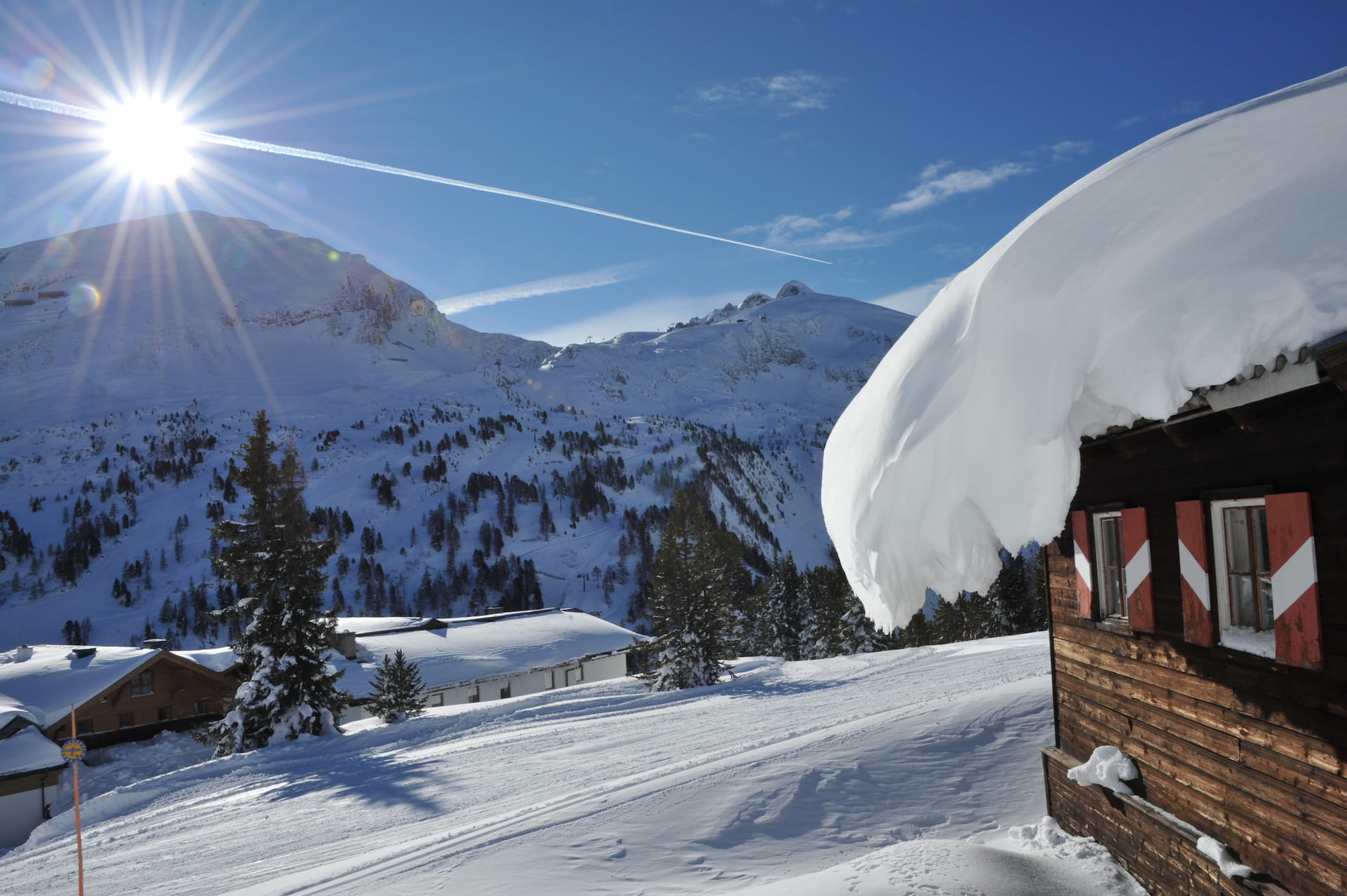 Impression von der Winterlandschaft in Obertauern während Fasching