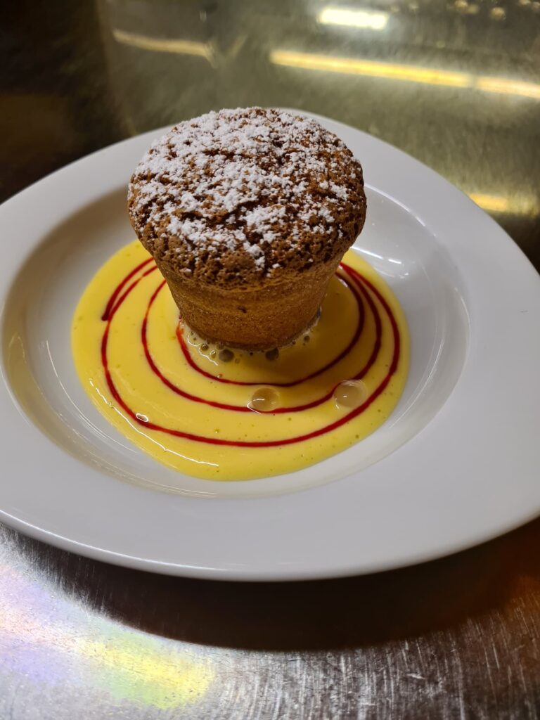 Leckerer Schoko-Muffin als Nachspeise