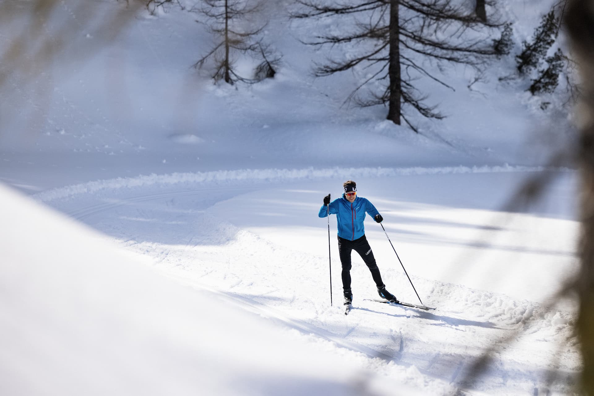 Ein Mann beim Langlaufen Obertauern