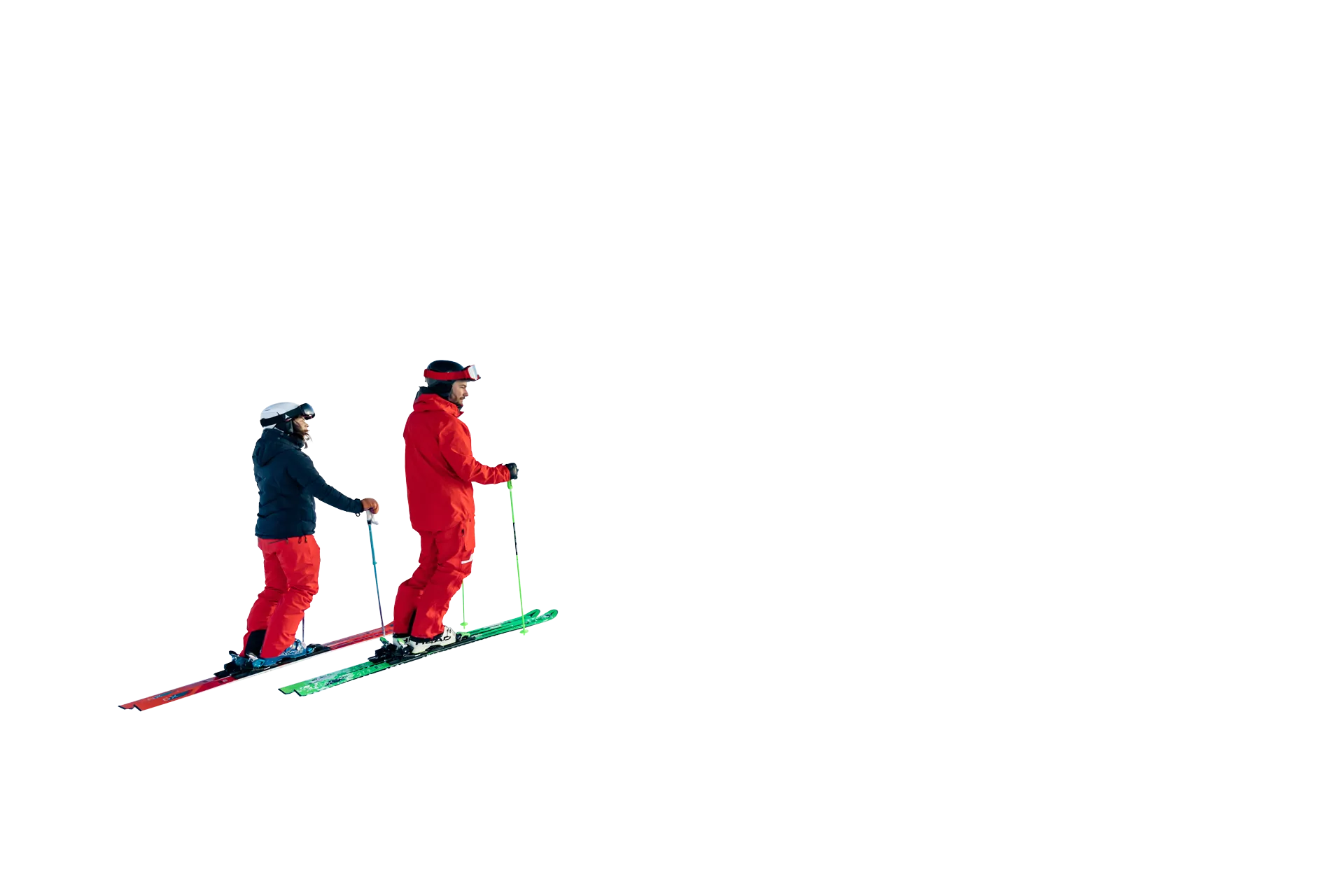 Zwei Skifahrer in Obertauern